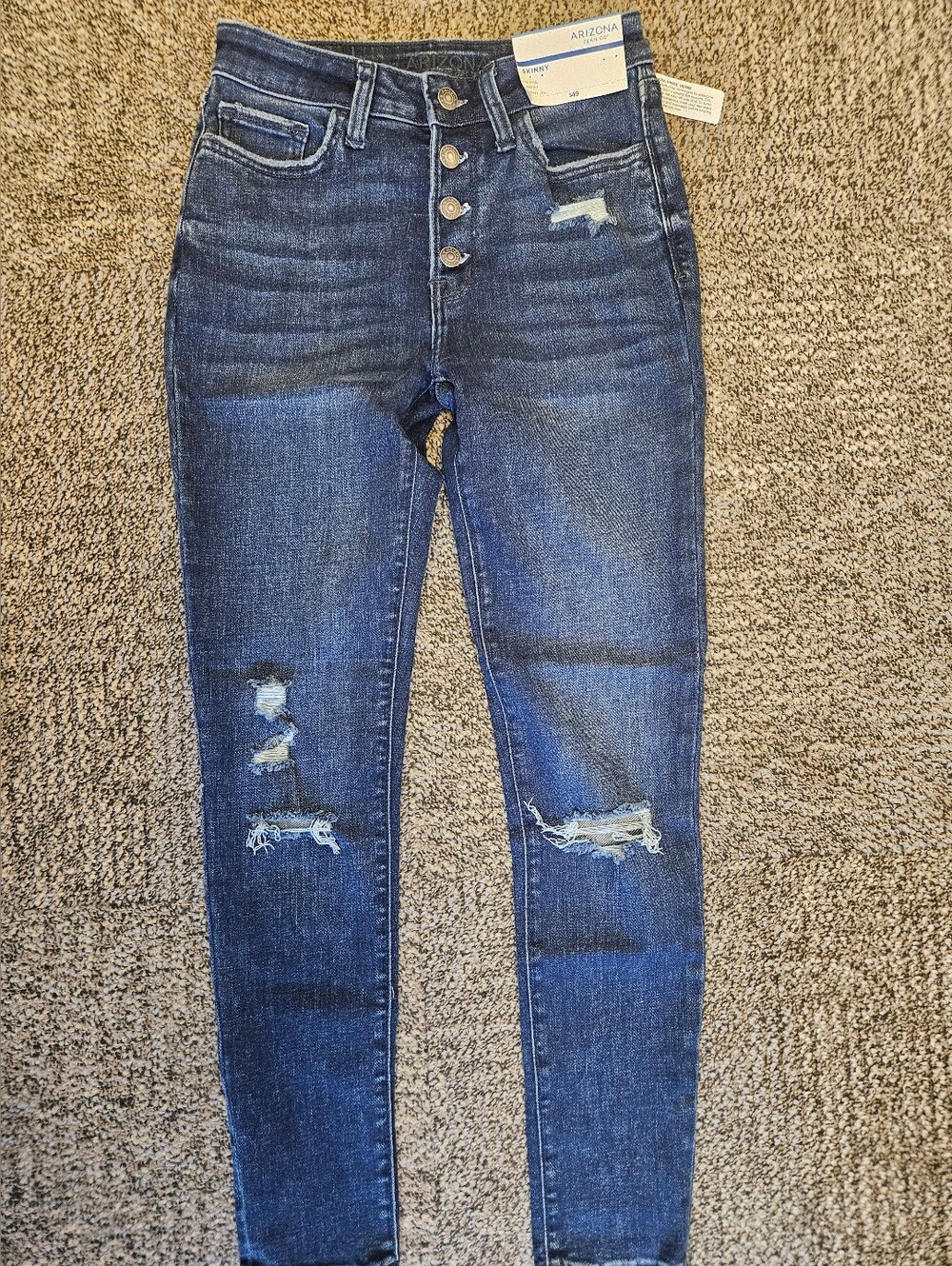 Womens Sz 5 NWT Arizona High Rise Skinny Jeans